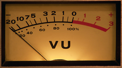 Image showing VU Meter illuminated