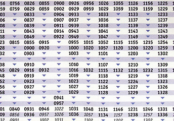 Image showing Timetable