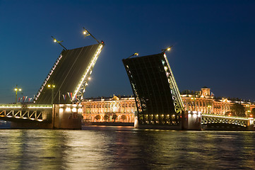 Image showing Palace Bridge raising