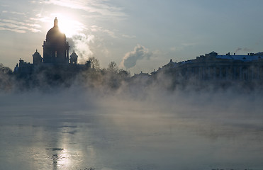 Image showing Winter on Niva river