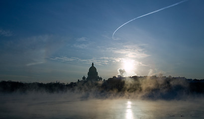 Image showing Winter on Niva river