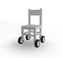 Image showing chair on wheels