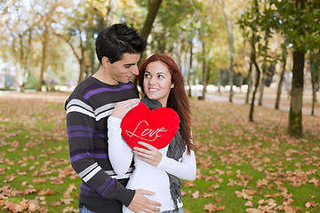 Image showing Love and affection between a young couple