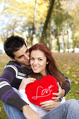 Image showing Love and affection between a young couple