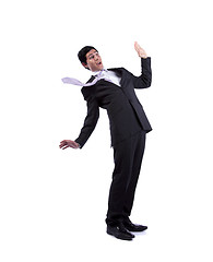 Image showing Businessman almost falling