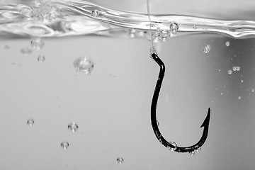 Image showing Fish hook_bw