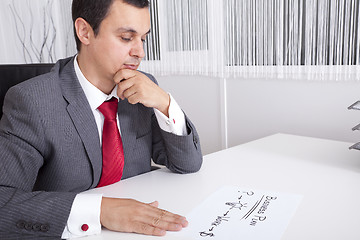 Image showing Businessman looking to the path for success