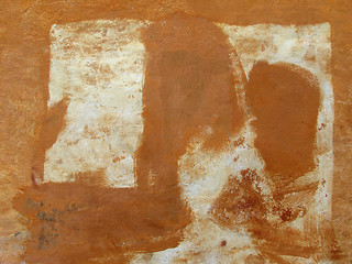 Image showing Detail of nice old artistic painted wall