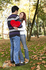 Image showing Love and affection between a young couple