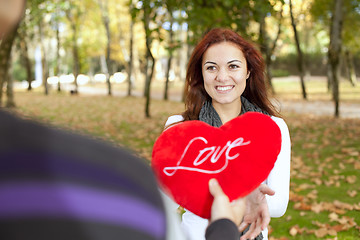 Image showing Love and affection between a young couple