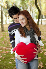 Image showing Love and affection between a young couple