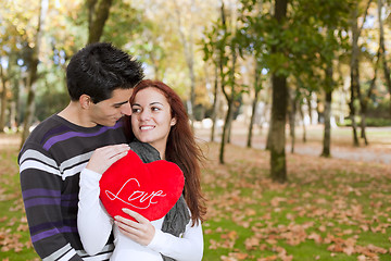 Image showing Love and affection between a young couple