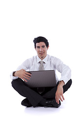 Image showing Relaxed young businessman