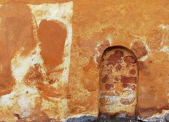 Image showing No entrance any more. Detail of nice old wall.