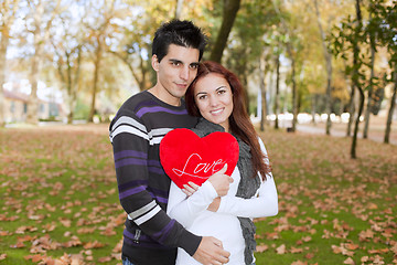 Image showing Love and affection between a young couple