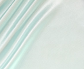 Image showing Smooth elegant blue silk as background 