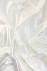 Image showing Smooth elegant white silk as background 