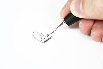 Image showing signing