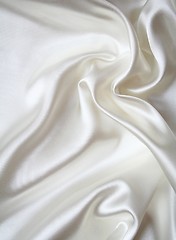 Image showing Smooth elegant white silk as background 