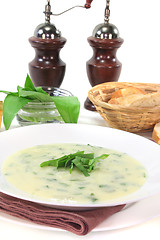 Image showing Wild garlic soup