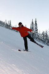 Image showing Man skiing