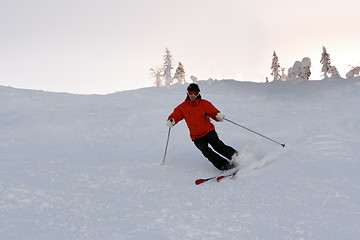 Image showing Man skiing