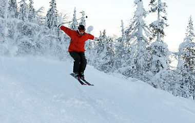 Image showing Man skiing