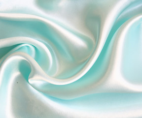 Image showing Smooth elegant blue silk as background 