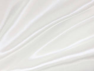 Image showing Smooth elegant white silk as background