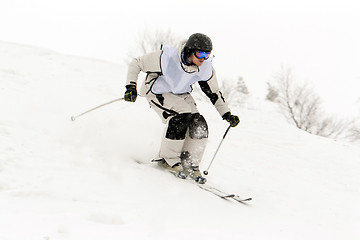 Image showing Man skiing 