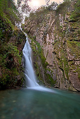 Image showing Waterfall in deep forest