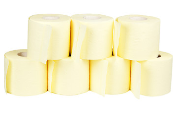 Image showing seven rolls of toilet paper