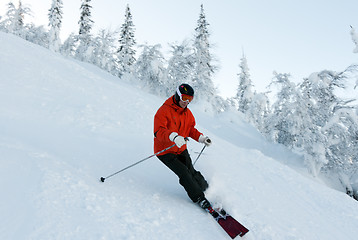 Image showing Man skiing