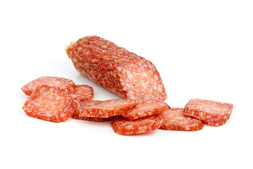 Image showing Sliced salami