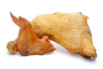 Image showing Smoked chicken leg and wing