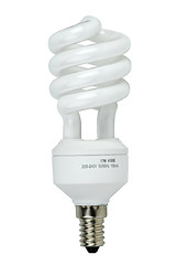 Image showing Compact spiral-shaped fluorescent lamp