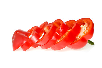 Image showing Sliced red sweet pepper