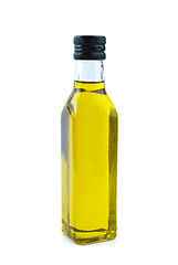 Image showing Glass bottle with olive oil