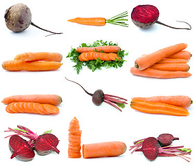 Image showing Set of different root vegetables