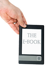 Image showing Hand hold e-book reader