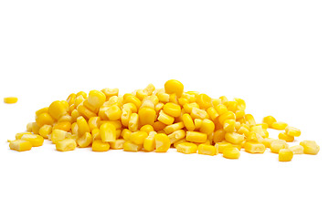 Image showing Pile of yellow corn grains