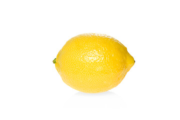 Image showing Single ripe lemon