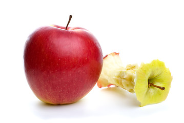 Image showing Whole apple and core