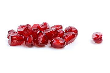 Image showing Some red pomegranate berries