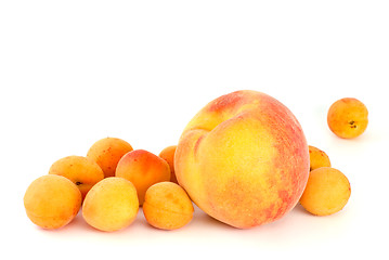 Image showing Orange peach and some apricots