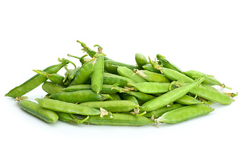 Image showing Pile of pea pods