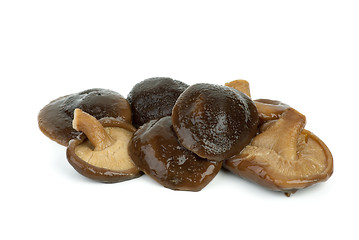 Image showing Some marinated shiitake mushrooms