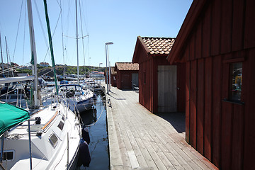 Image showing Boats by the marina.