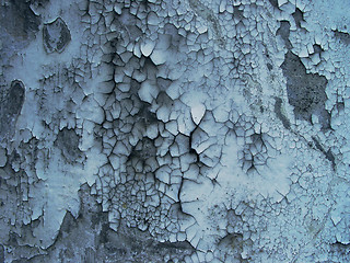 Image showing Detail of wall with nice peeling paint.