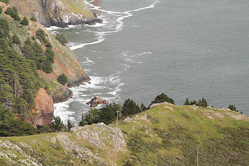 Image showing Hills by ocean